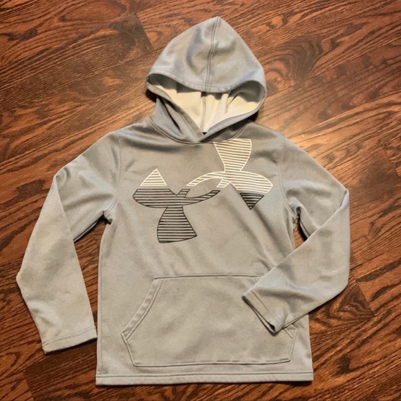 2-PIECE UNDER ARMOUR GRAY SWEATPANTS & GRAY COLDGEAR HOODIE; BOTH MEDIUM YOUTH - Picture 7 of 9